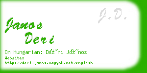 janos deri business card